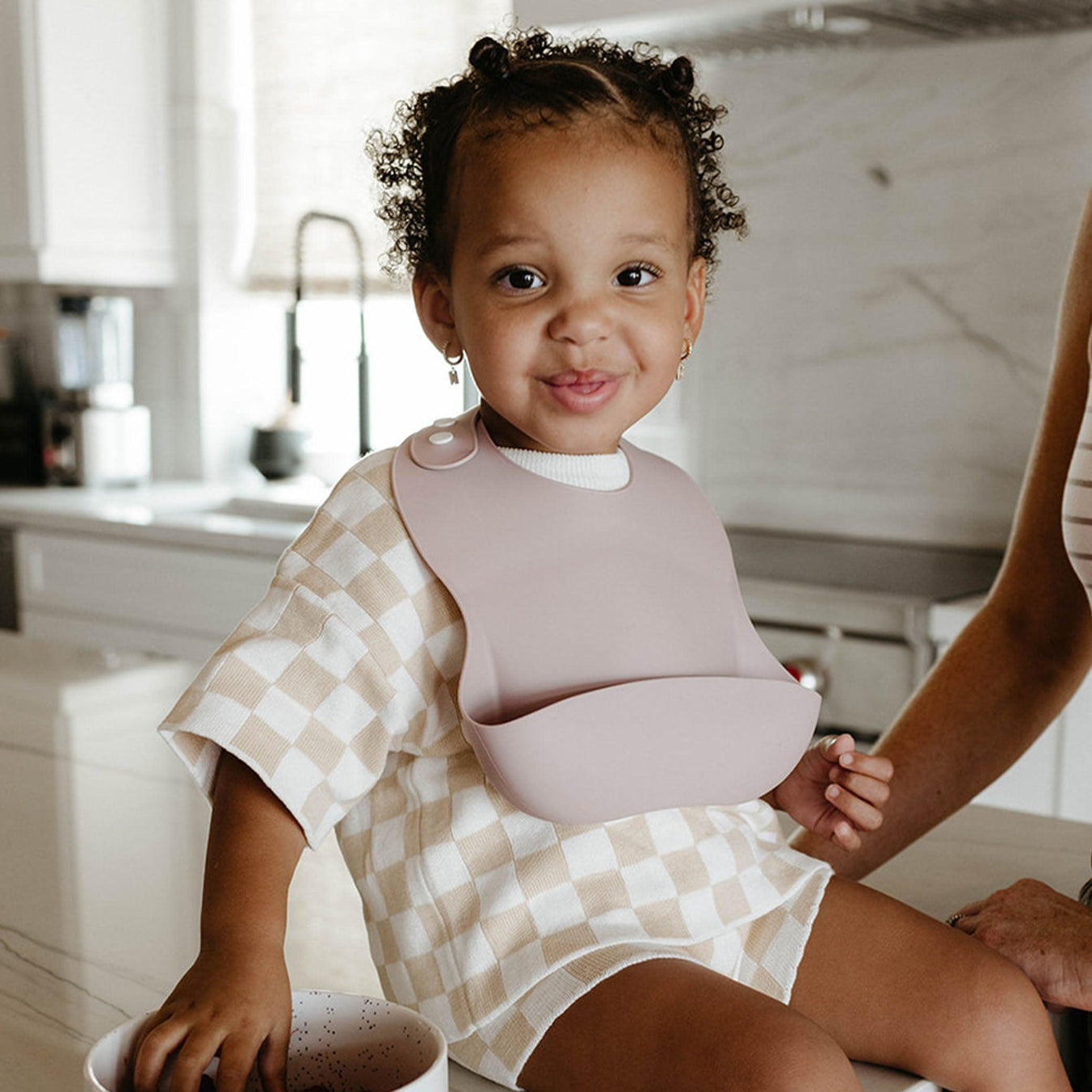 Silicone Baby Bib with Snaps Peony Cole & Gwen